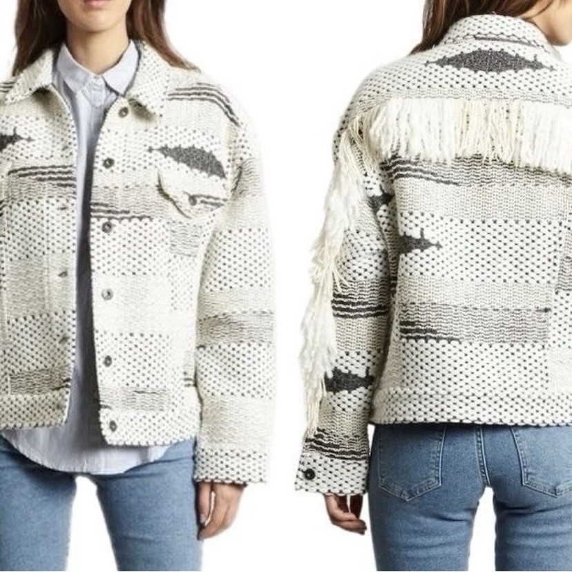 Rare! Levi’s® Made & Crafted® Cotton blend FRINGE TRUCKER JACKETSize 3/L