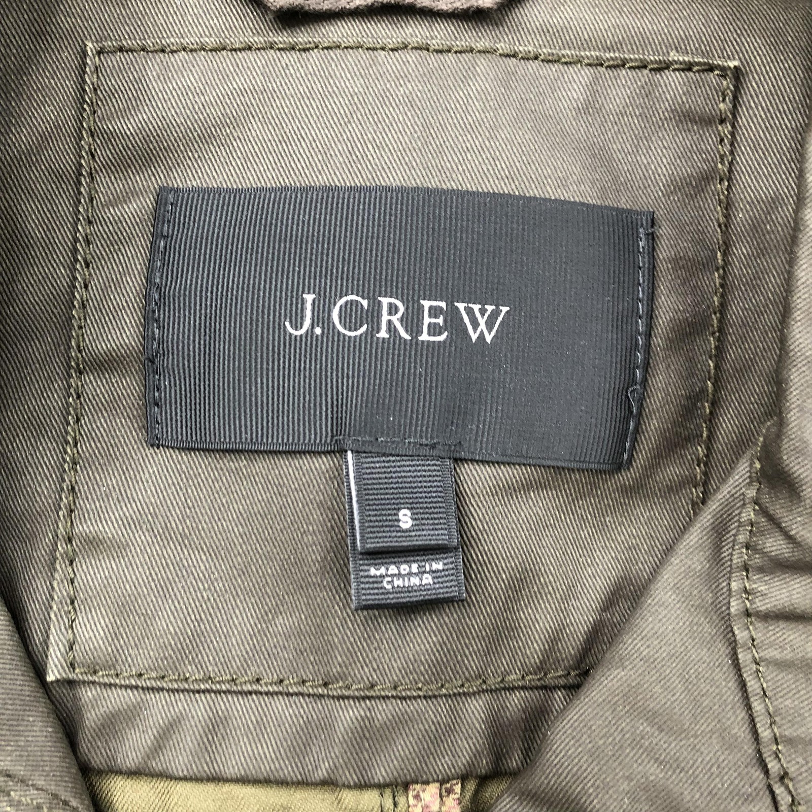 J Crew Jacket Womens Small Olive Green Utility Field Coat Gold Snaps Pockets