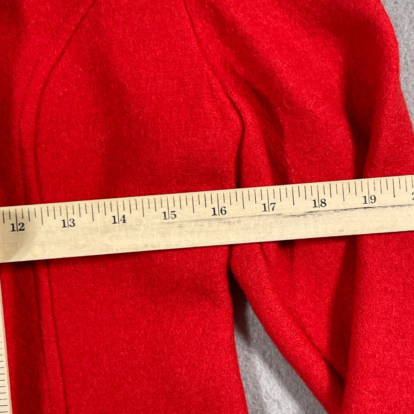 Vintage European Wool Cardigan Women US 8 Red Button Front Knit Classic Cozy