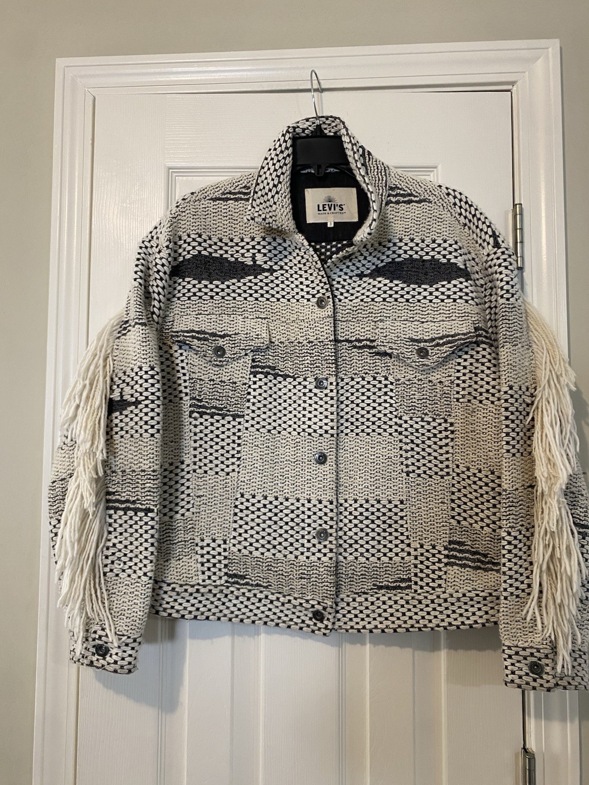 Rare! Levi’s® Made & Crafted® Cotton blend FRINGE TRUCKER JACKETSize 3/L
