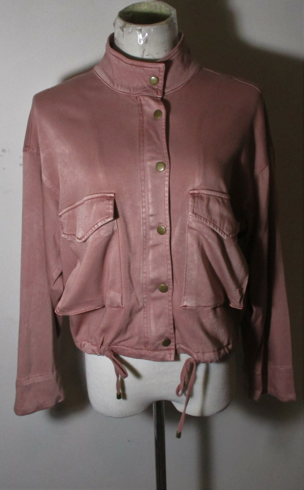 SPLENDID Mauve Full Zip Mock Neck Rayon Jacket Size S