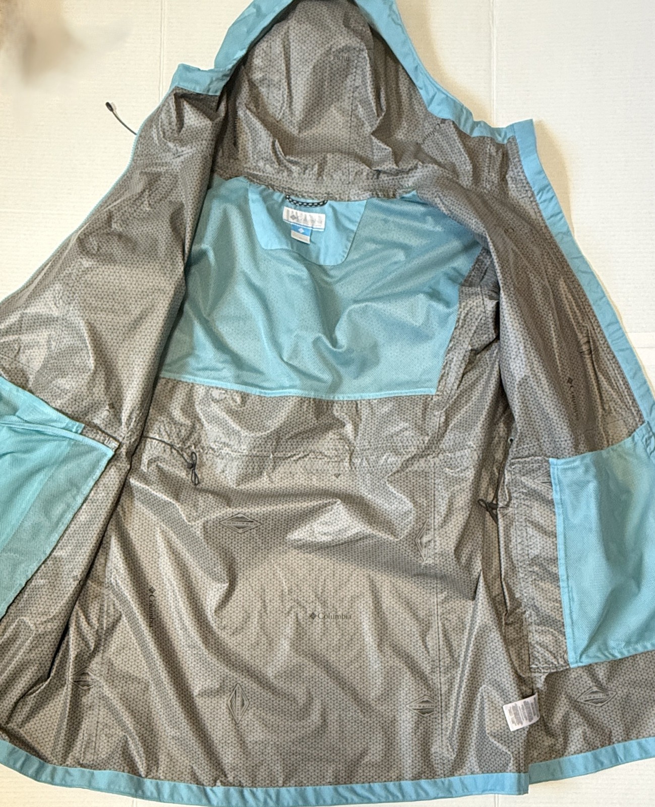 COLUMBIA Omni-Tech – Women’s Rain Jacket -Blue Breathable Waterproof Hooded – 2X