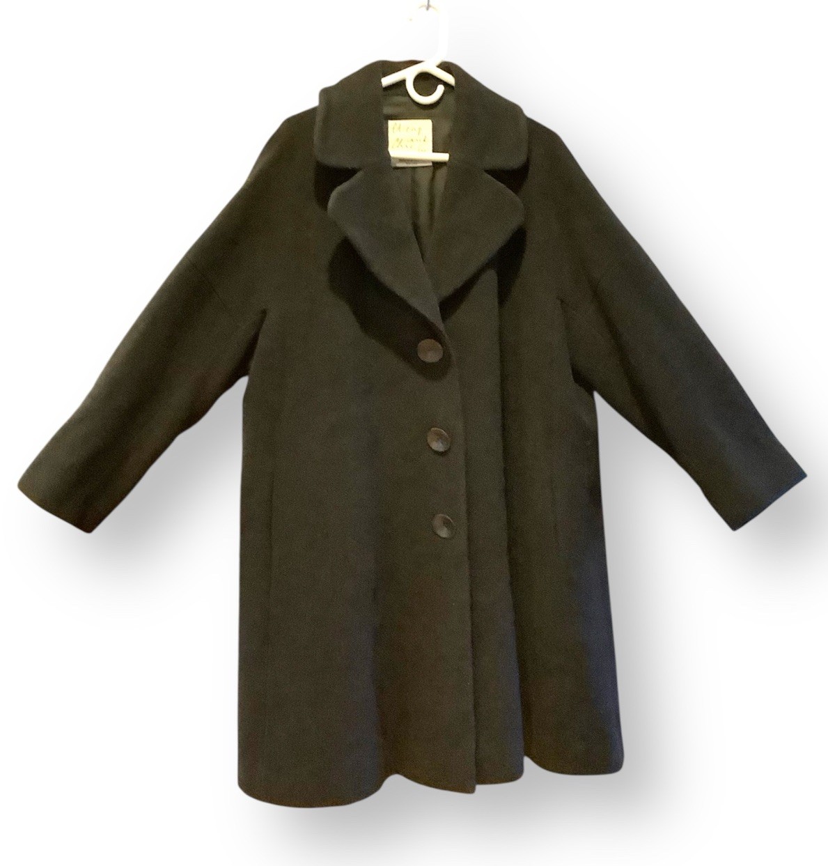Vintage Moschino Cheap and Chic Black Wool Coat US Sz 12