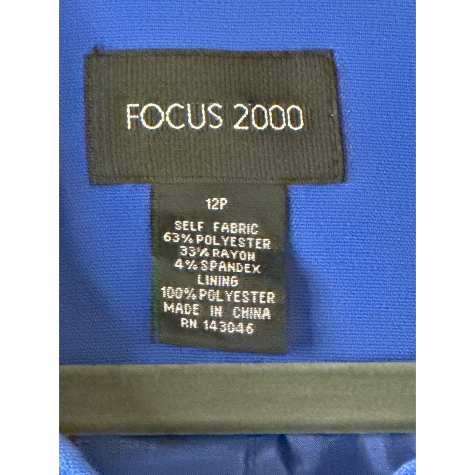 Focus 2000 Blue Button-Up Jacket Y2K Layering Piece Size 12P Women 80 Chars 80