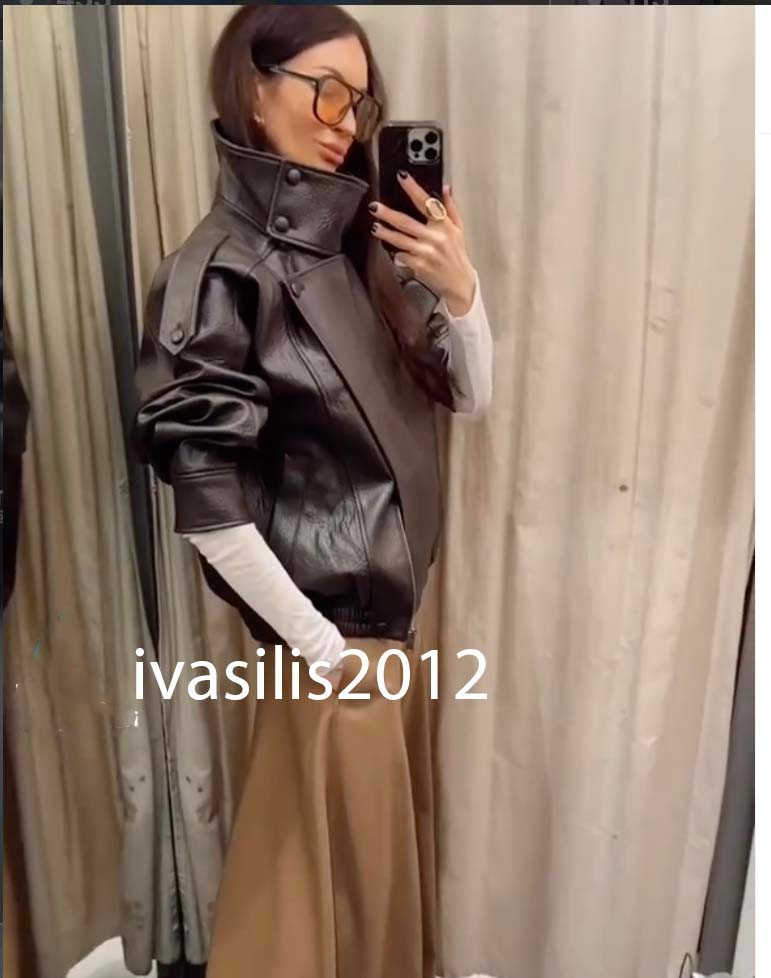 ZARA WOMAN FW25/26 BROWN FAUX LEATHER JACKET XS-XXL 4391/892/700