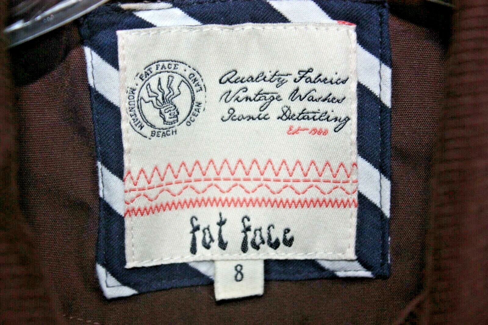 FAT FACE United Kingdom women’s Sussex Brown rain coat jacket size 8