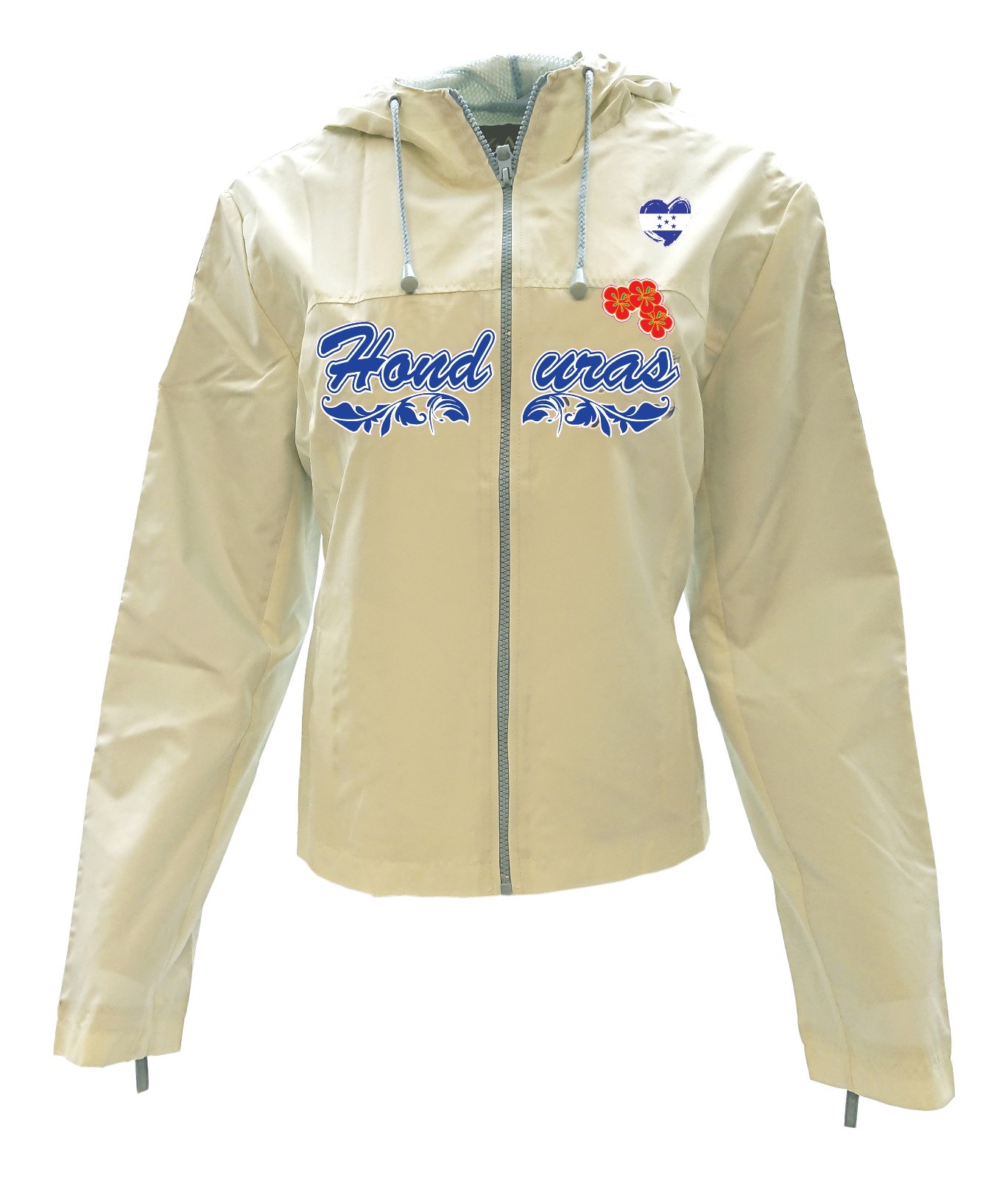 Women Windbreaker Jacket Honduras Color Blue-White-Pink