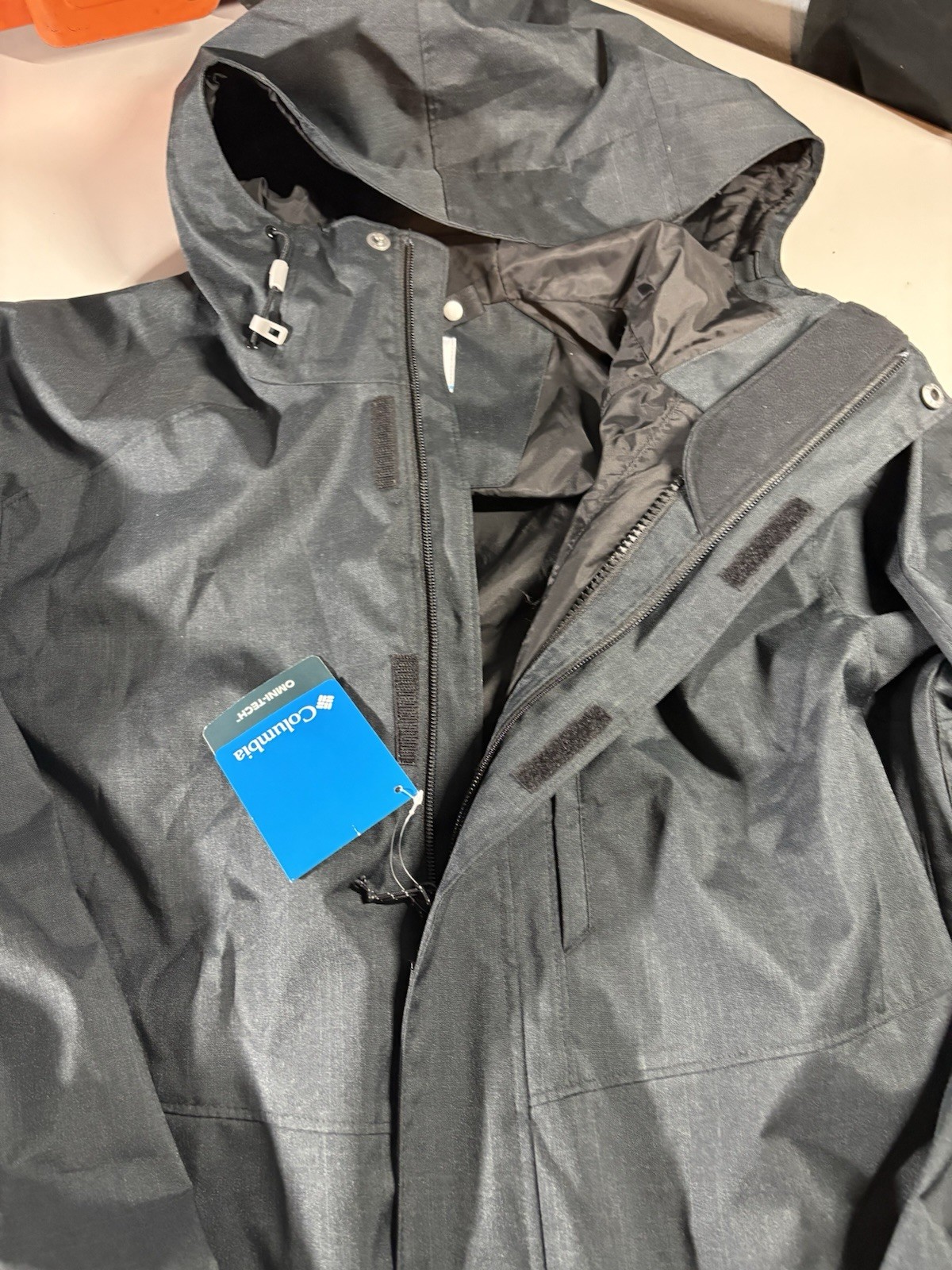Columbia Nordic Point Interchange Jacket Womens M Black Hooded Omni Heat NEW