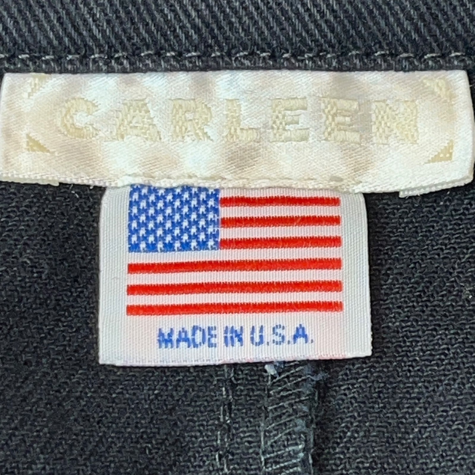 Carleen Triangle Pocket Denim Jacket Chore Coat w/ Back Patch – Made in USA – M