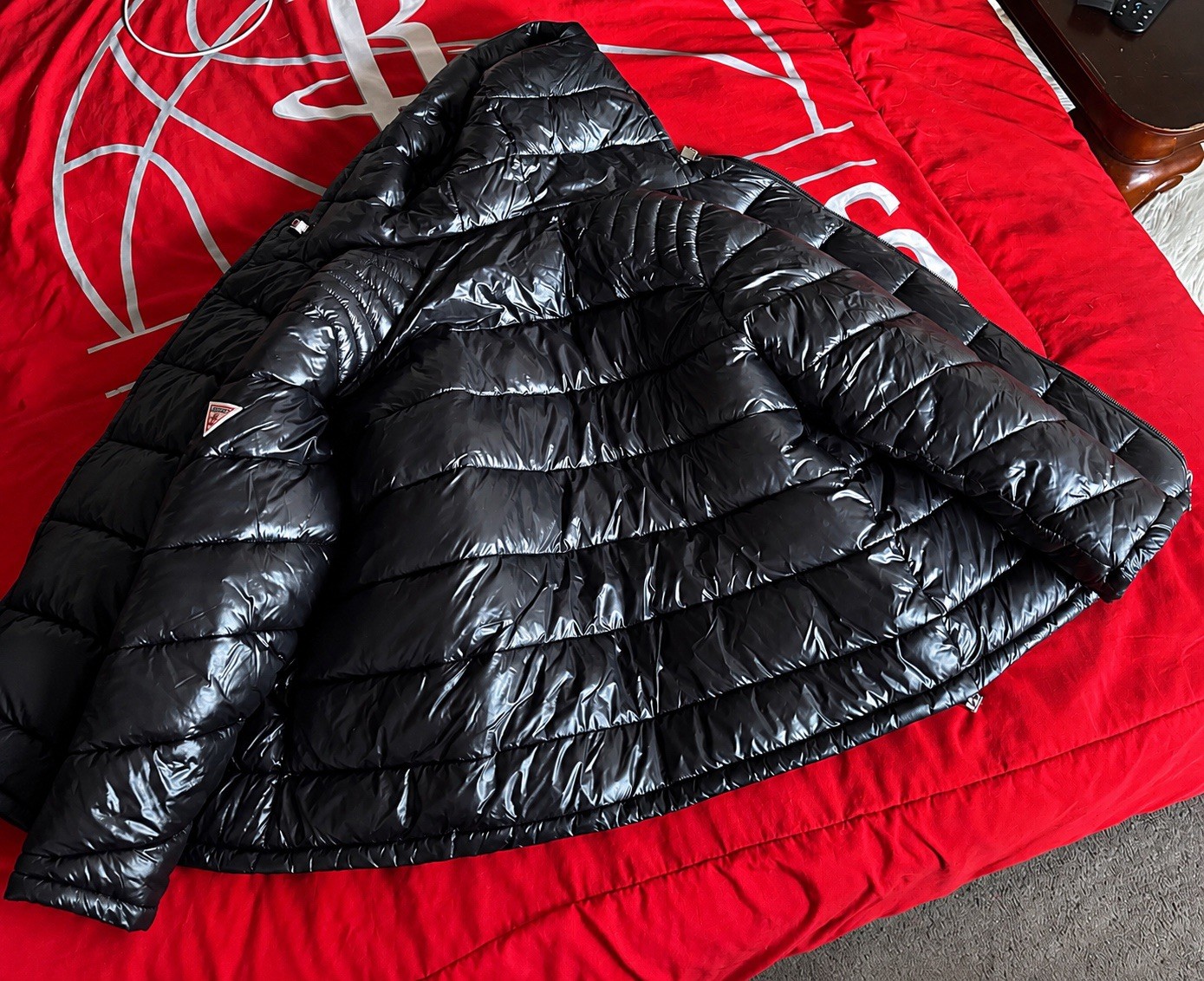 Guess Black Mid Weight Puffer Jacket- Small/Medium