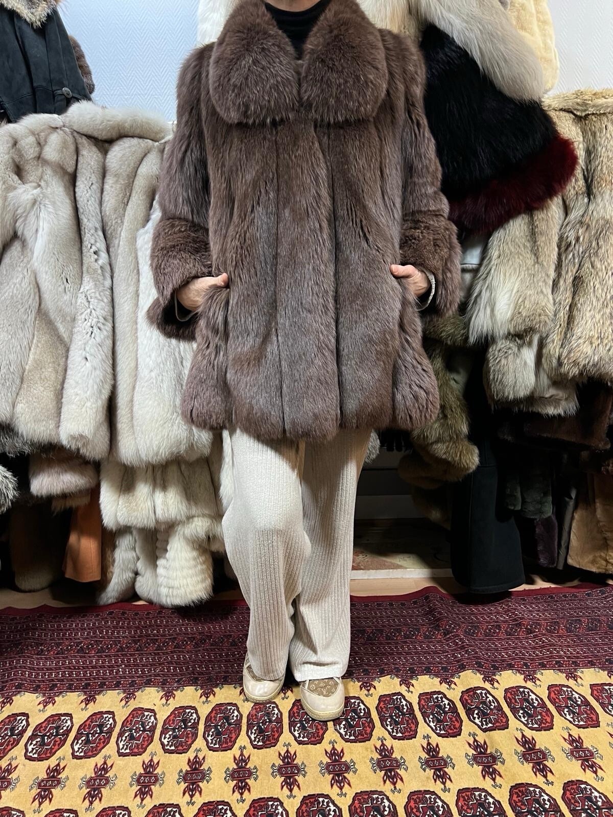 Blue Fox Jacket Fur Fur Jacket Fox Fox Jacket Real Fur Fox Coat Volpe Pelliccia