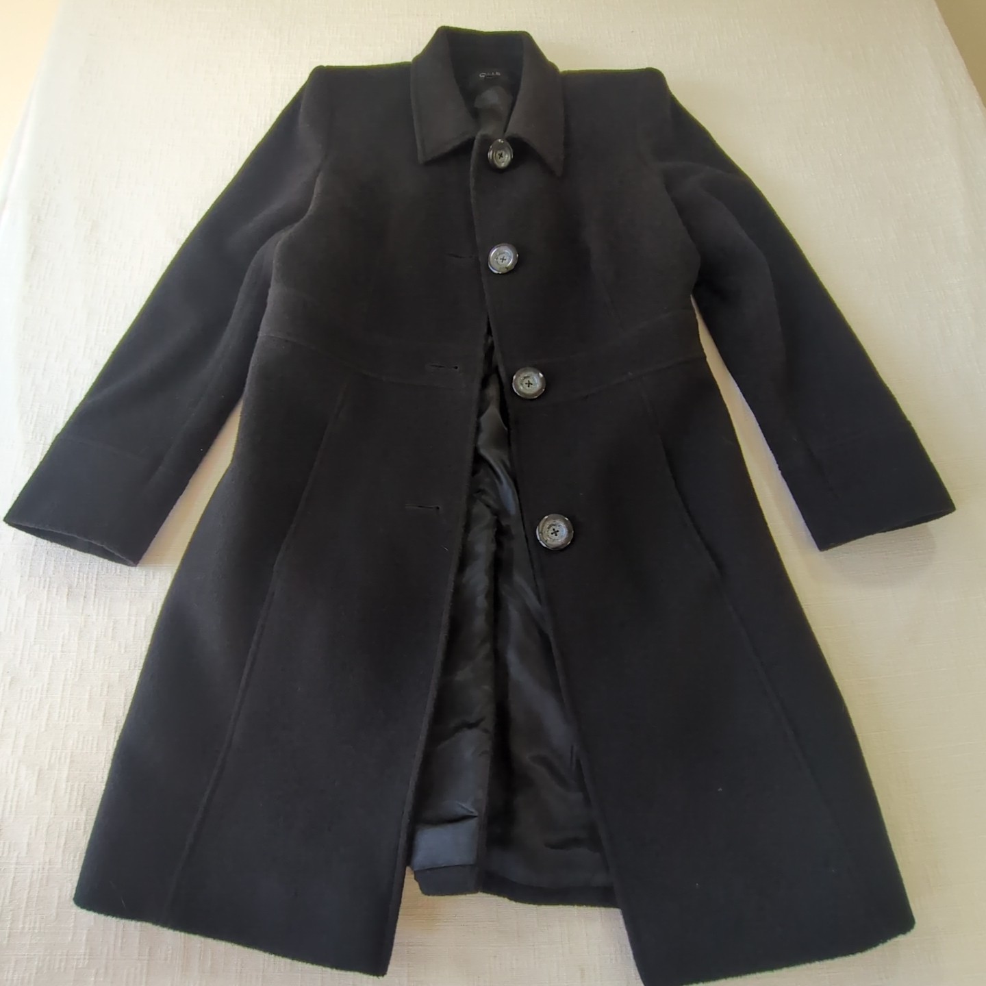 Q. U. E. Black Women’s Size 4 Trench Coat