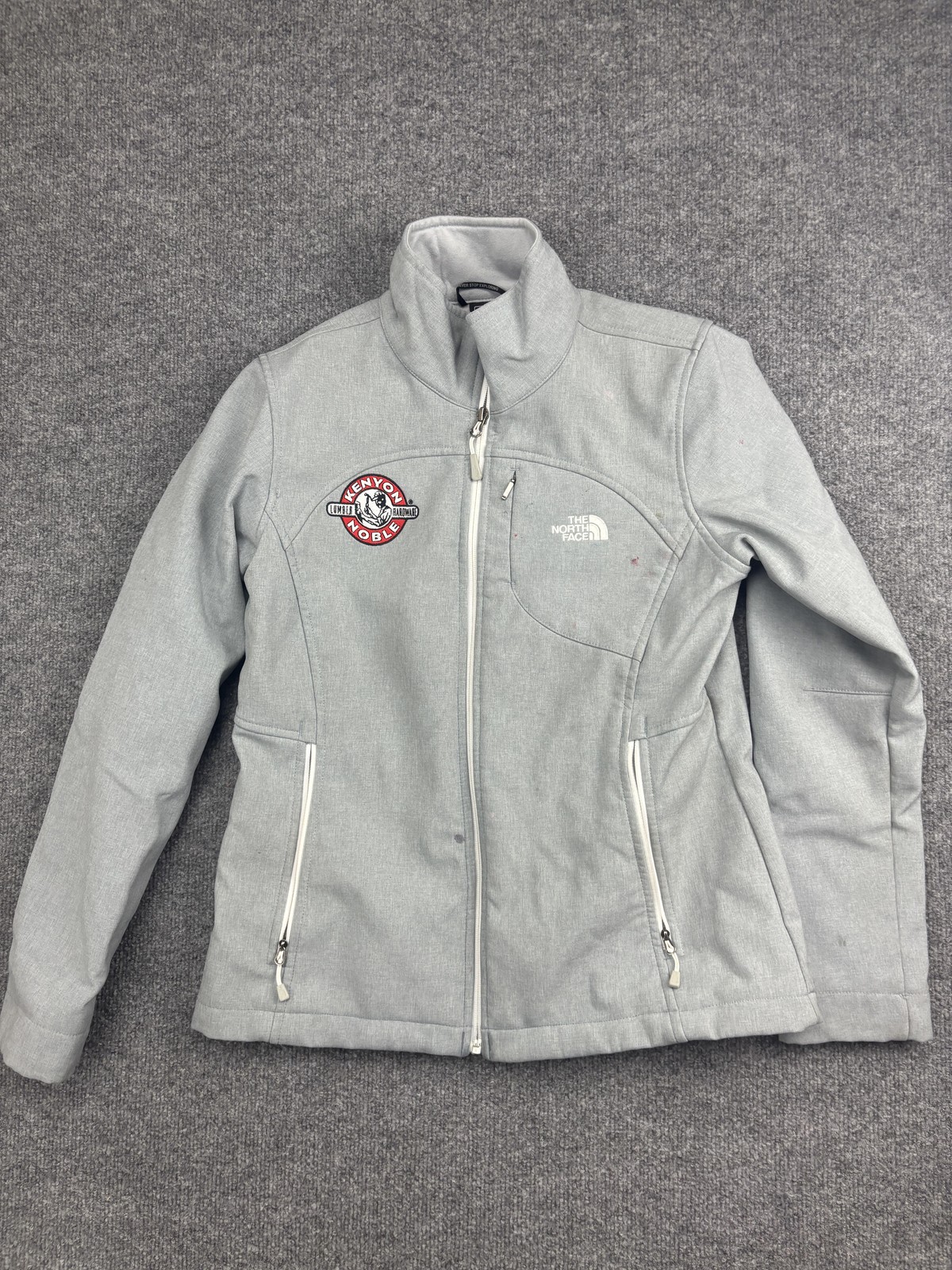 The North Face Jacket Womens Medium Gray WindWall Softshell Full Zip Outdoor