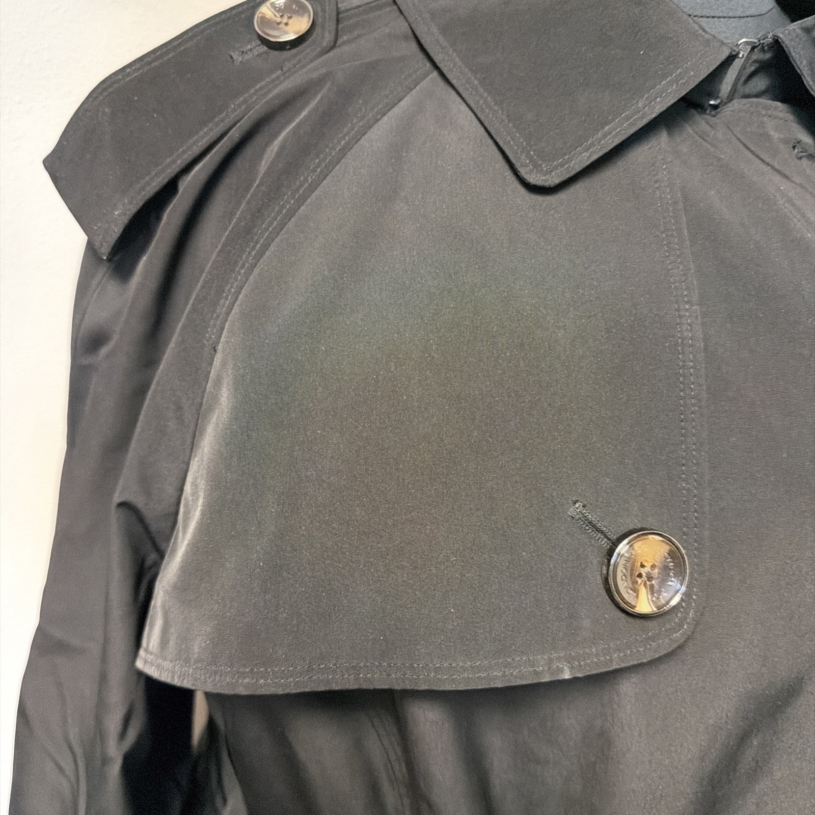 London Fog Black Water Resistant Trench Coat Women’s Plus Size 3X