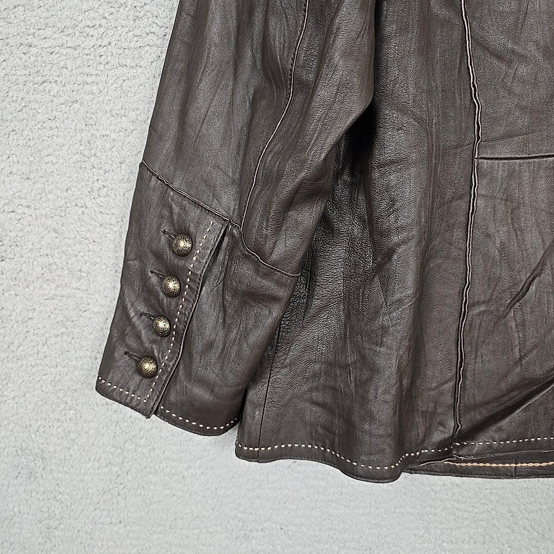 INC INTERNATIONAL CONCEPTS Size 3X Brown 100% Genuine Leather Jacket