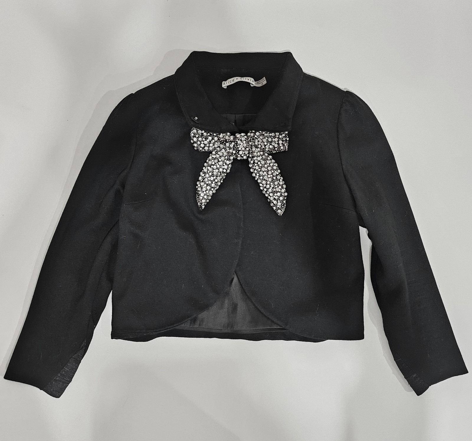 Alice + Olivia – Addison Embellished Bow Crop Jacket – Size S/P