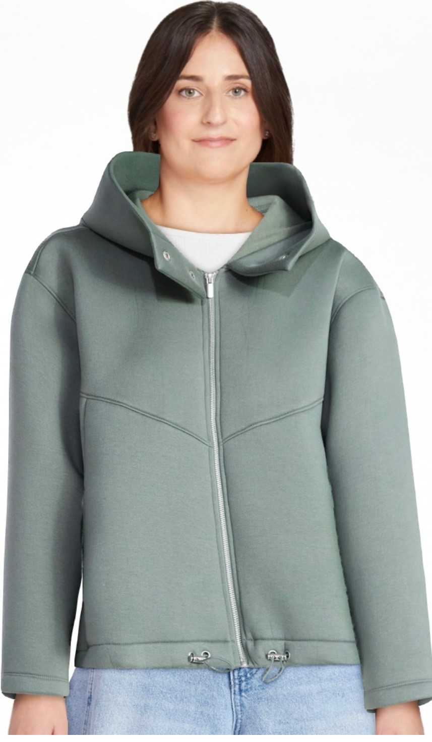 Scoop Women’s Neoprene Fleece Oversized Jacket with Hood Size: S(4-6) NWT