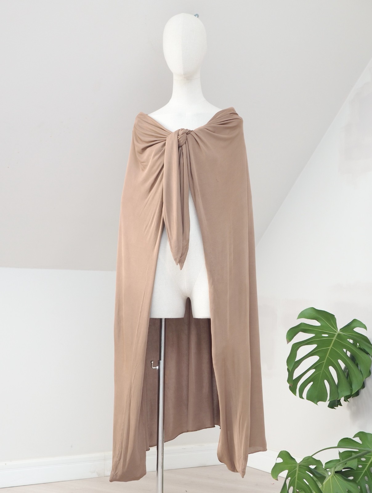 Jean Paul Gaultier Femme JPG Rare Vintage Women’s Brown Rayon Cape Made in Italy