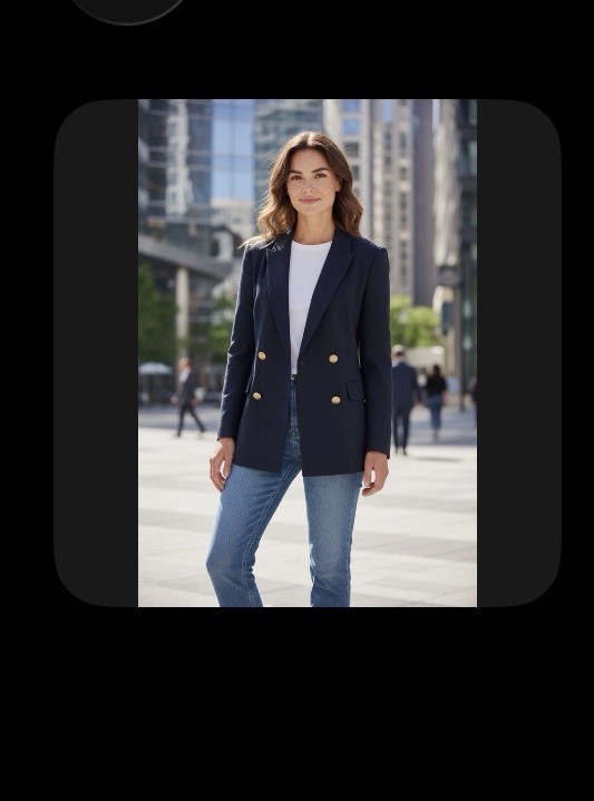 Unbranded Women Navy Blue Blazer Size10 Made In USA 🇺🇸 Gold button