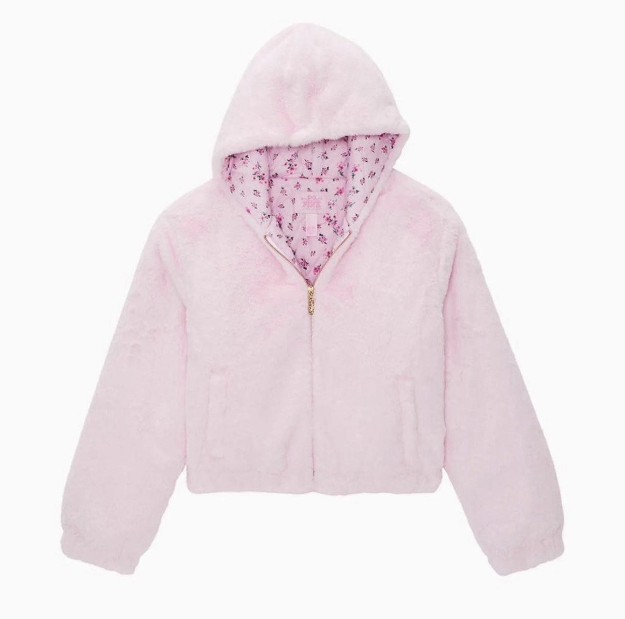Limited Edition PINK X LoveShackFancy Faux Fur Bomber Jacket Sized XL NWT