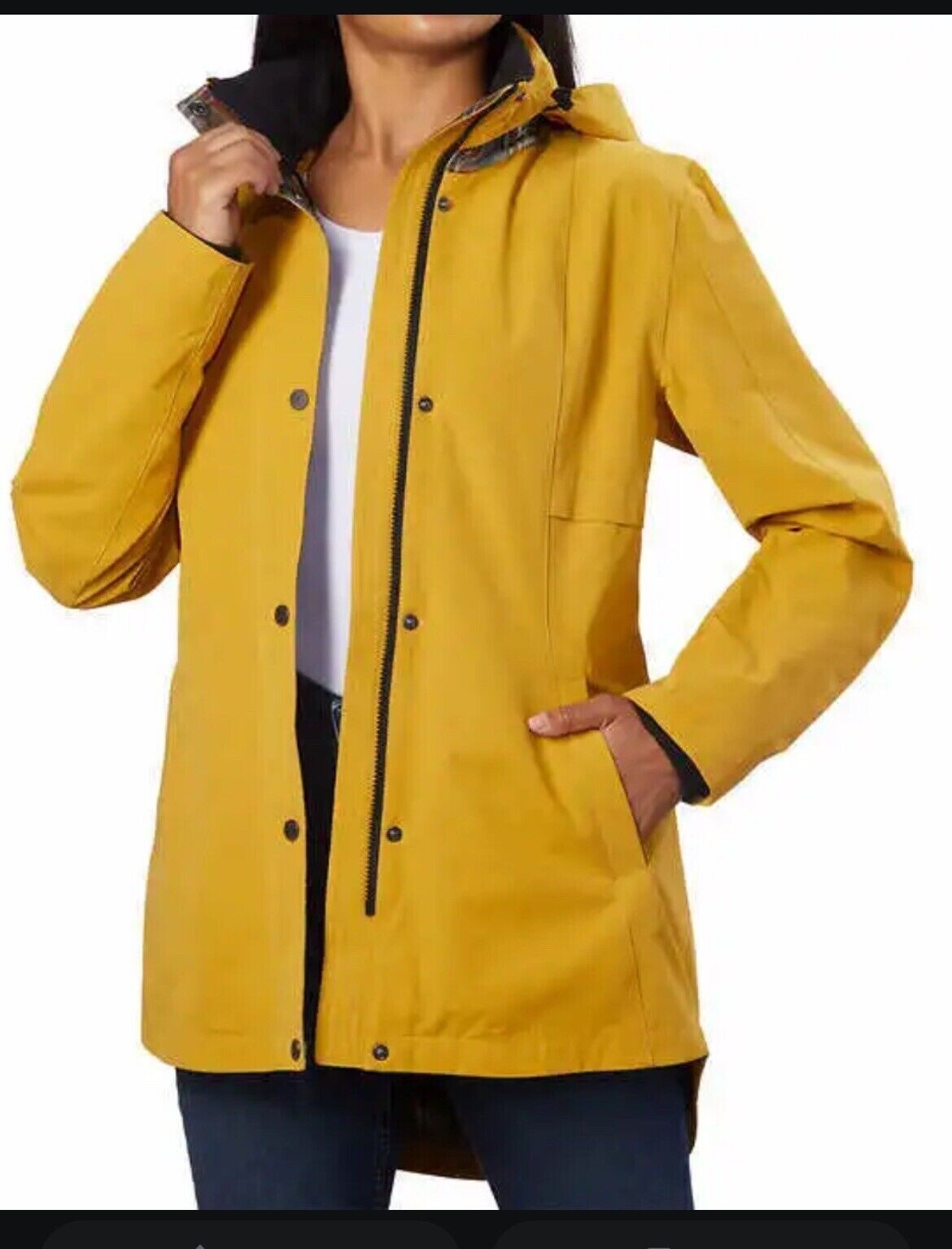 NEW Womens Pendleton Waterproof Breathable Rain Trail Jacket, Yellow, MEDIUM