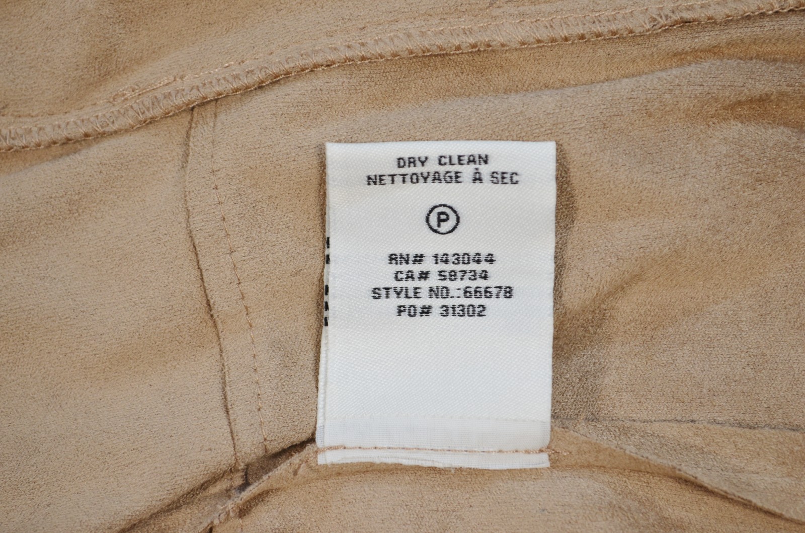 Bagatelle Collection Women’s Faux Vegan Suede Drape Front Tan Beige Long Sleeve