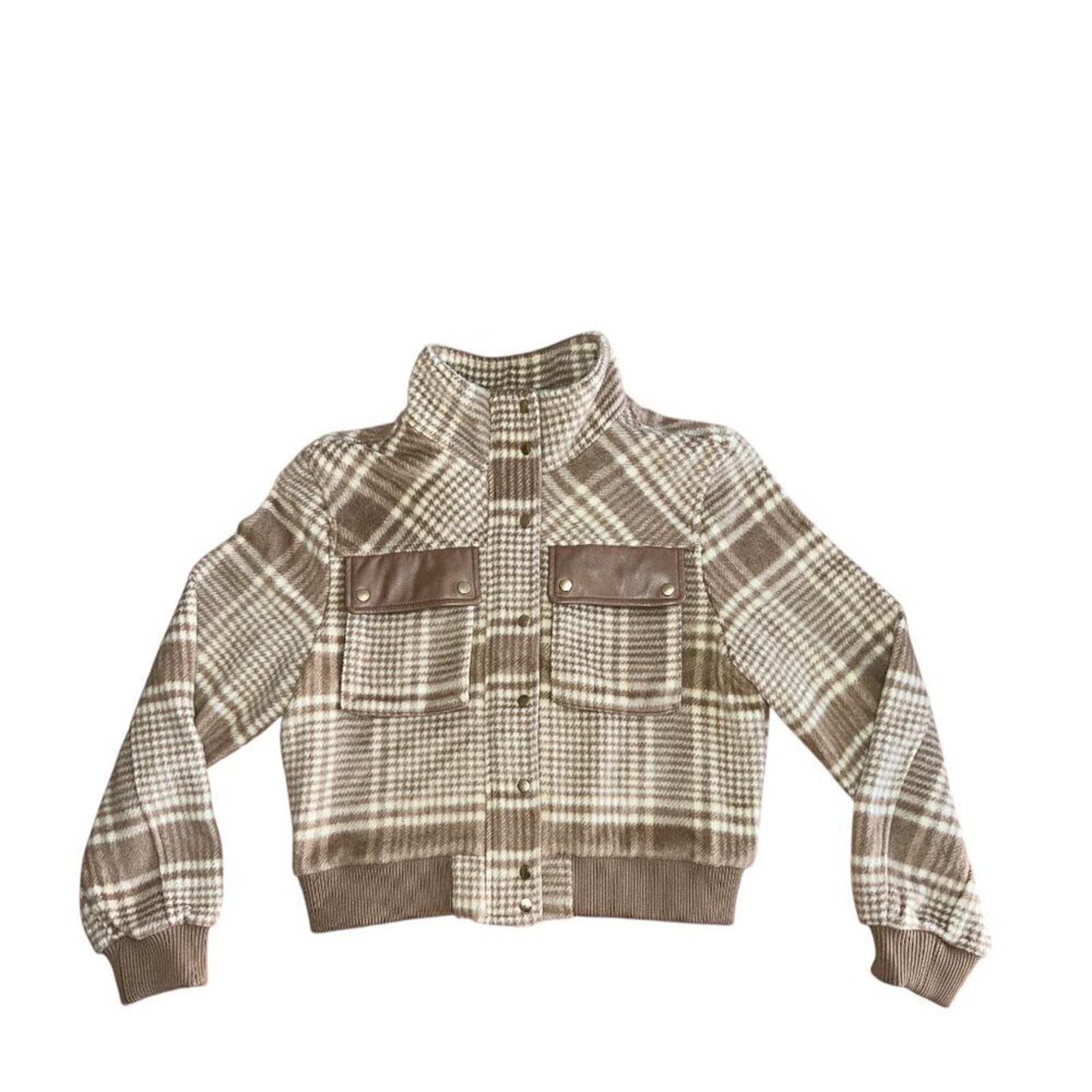 Bagatelle Collection New York Wool Plaid Bomber Jacket Size Medium