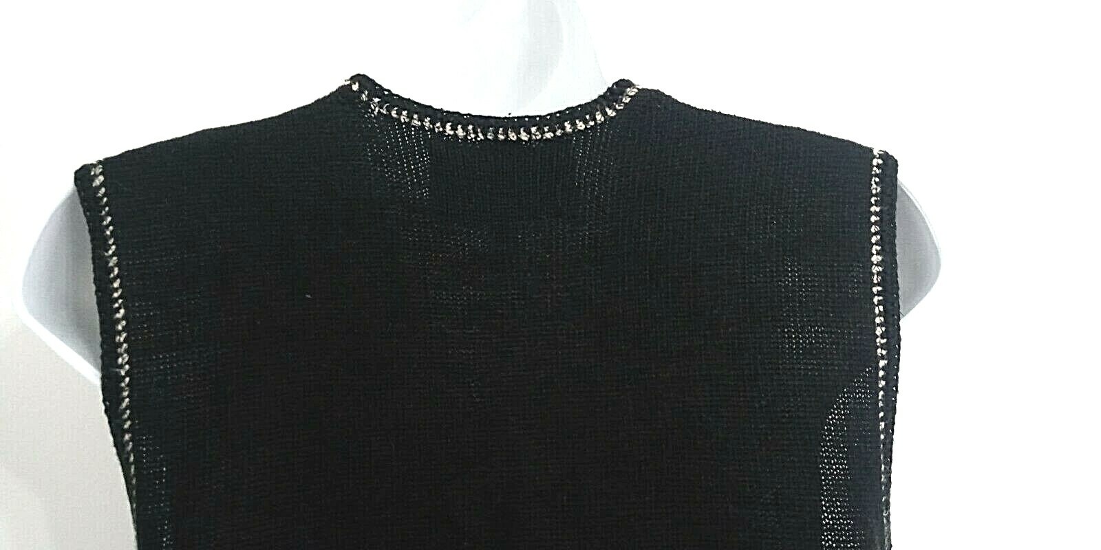Vintage Susan Bristol Sweater Vest Women’s S Small Black Argyle Preppy Grandma