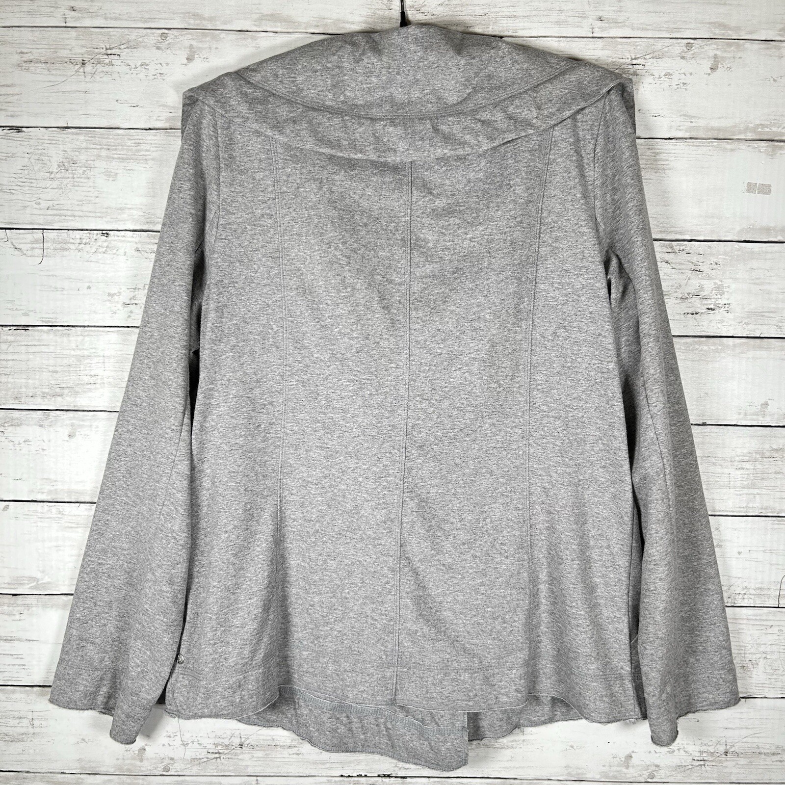 Neon Buddha Heathered Grey Cotton Blend Button Front Jacket Size S