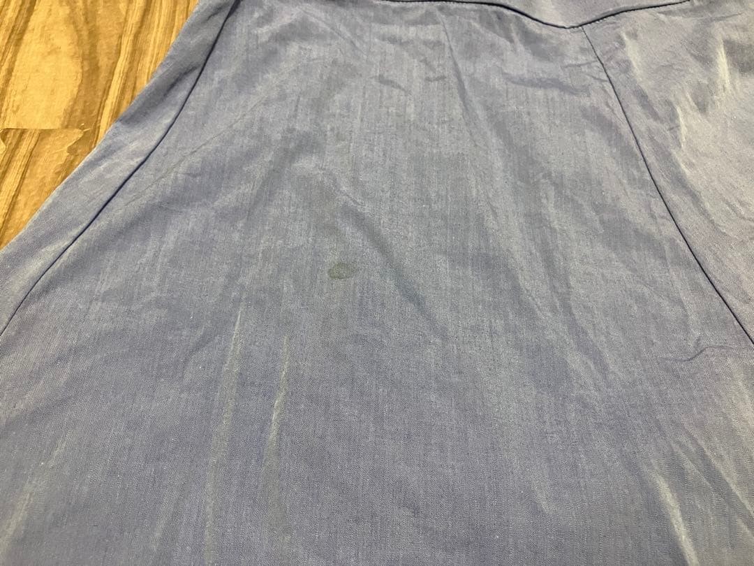 NORMA KAMALI Blue Shirt Skirt Set M Size Long Sleeve Vintage
