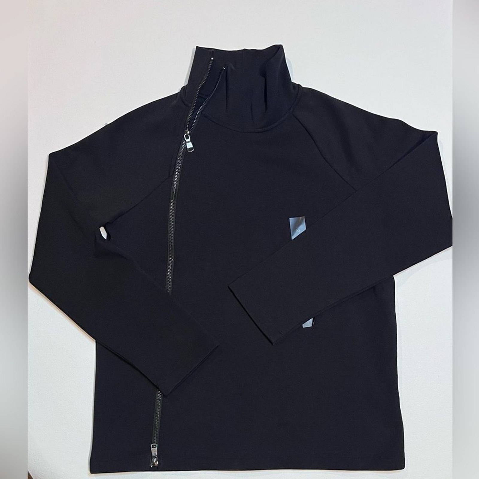 NWT Banana Republic Black Asymmetrical Zip Pullover Jacket XS