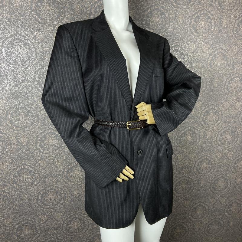 Women Loro Piana blazer grey wool 40/L/48