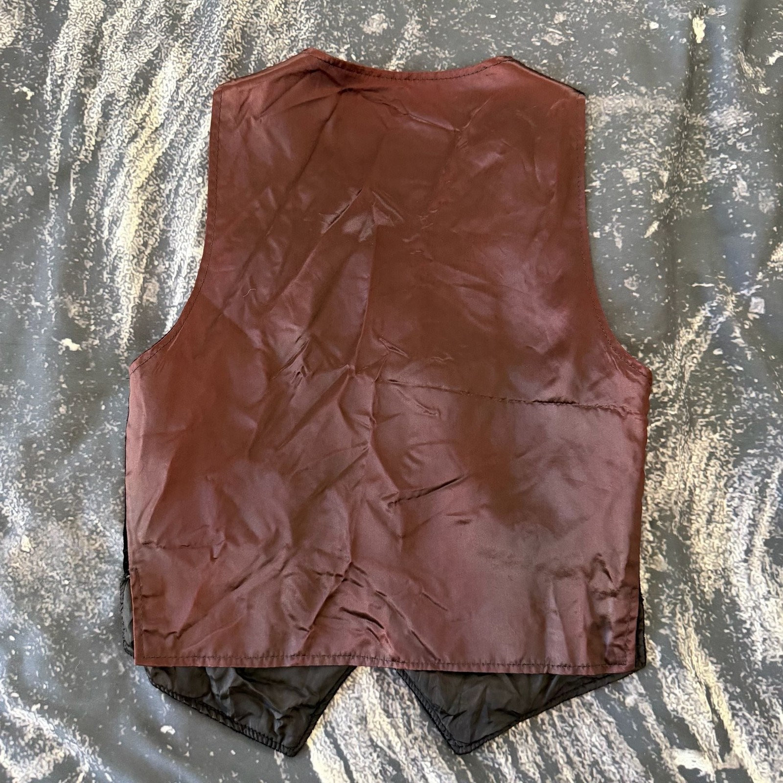 Aaardvark’s Odd Ark Vintage Black Crushed Velvet Button-Down Waistcoat Vest