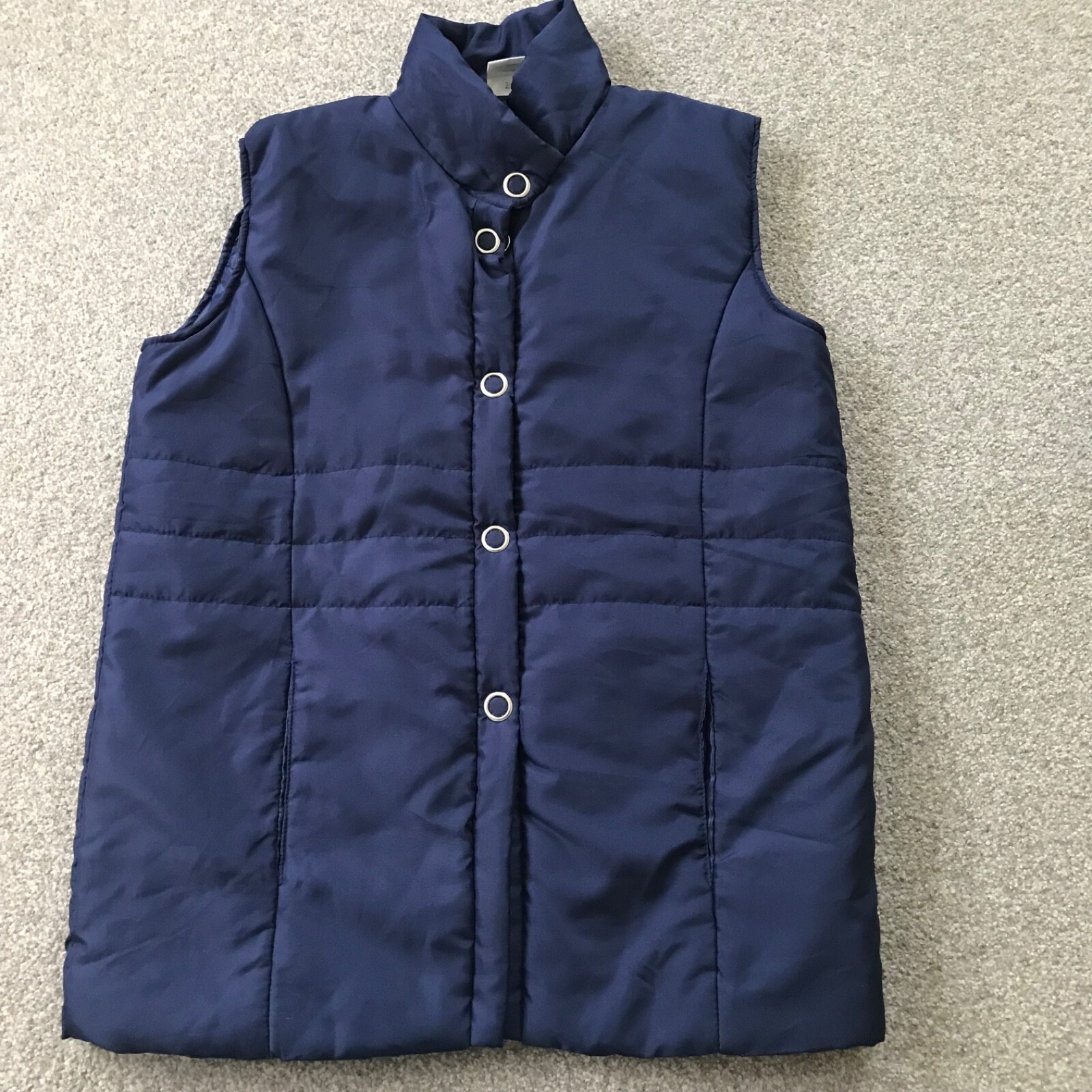Anne De LANCAY ladies gilet padded Light Weight blue uk Small Uk 10 – 12