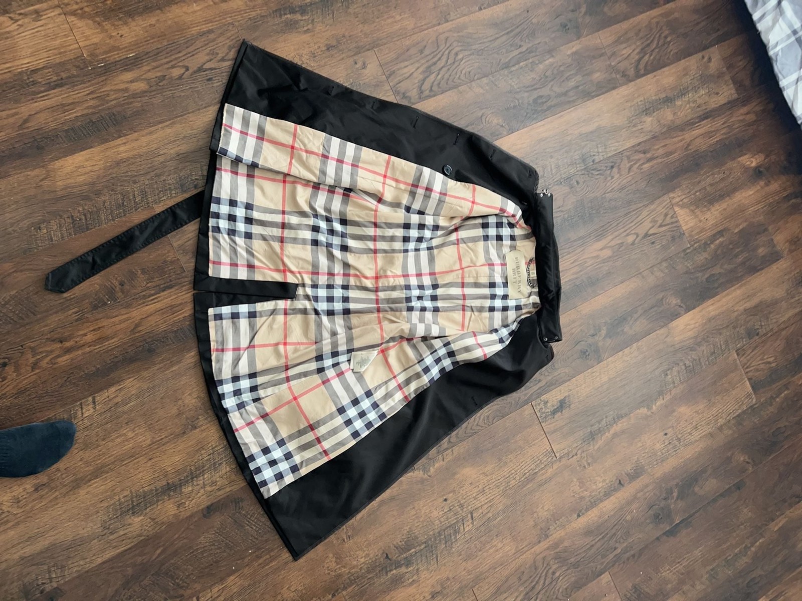 Burberry Brit Black Trench Coat Size US 2