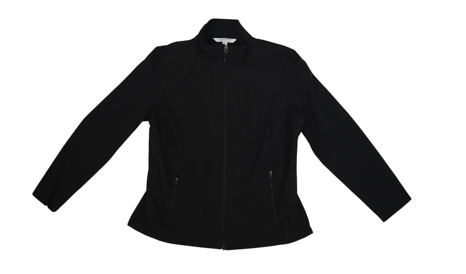 Port Authority Jacket Womens XL Black Softshell Full Zip Fleece Lined Mid Length