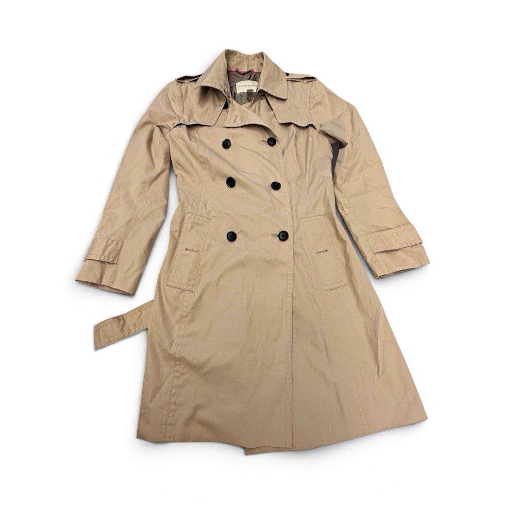 Banana Republic Women’s Beige Trench Coat Sz S Long Lined Button Belted