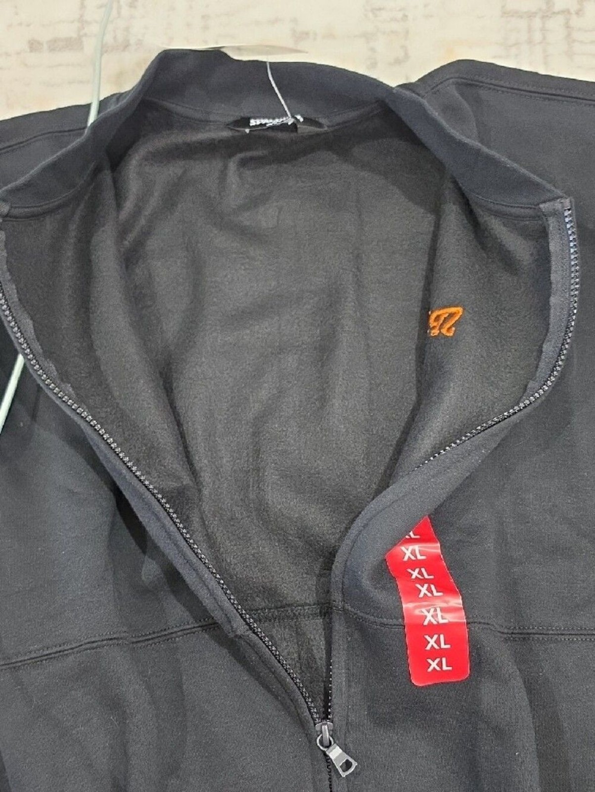 Spalding Black Full-Zip Jacket with Orange Logo