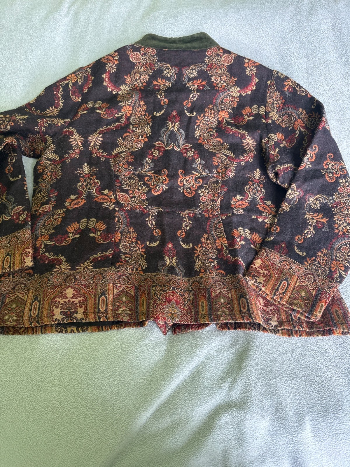 Vintage April Cornell Jacket Womens Large Wool Bohemian Embroidered Folk Art