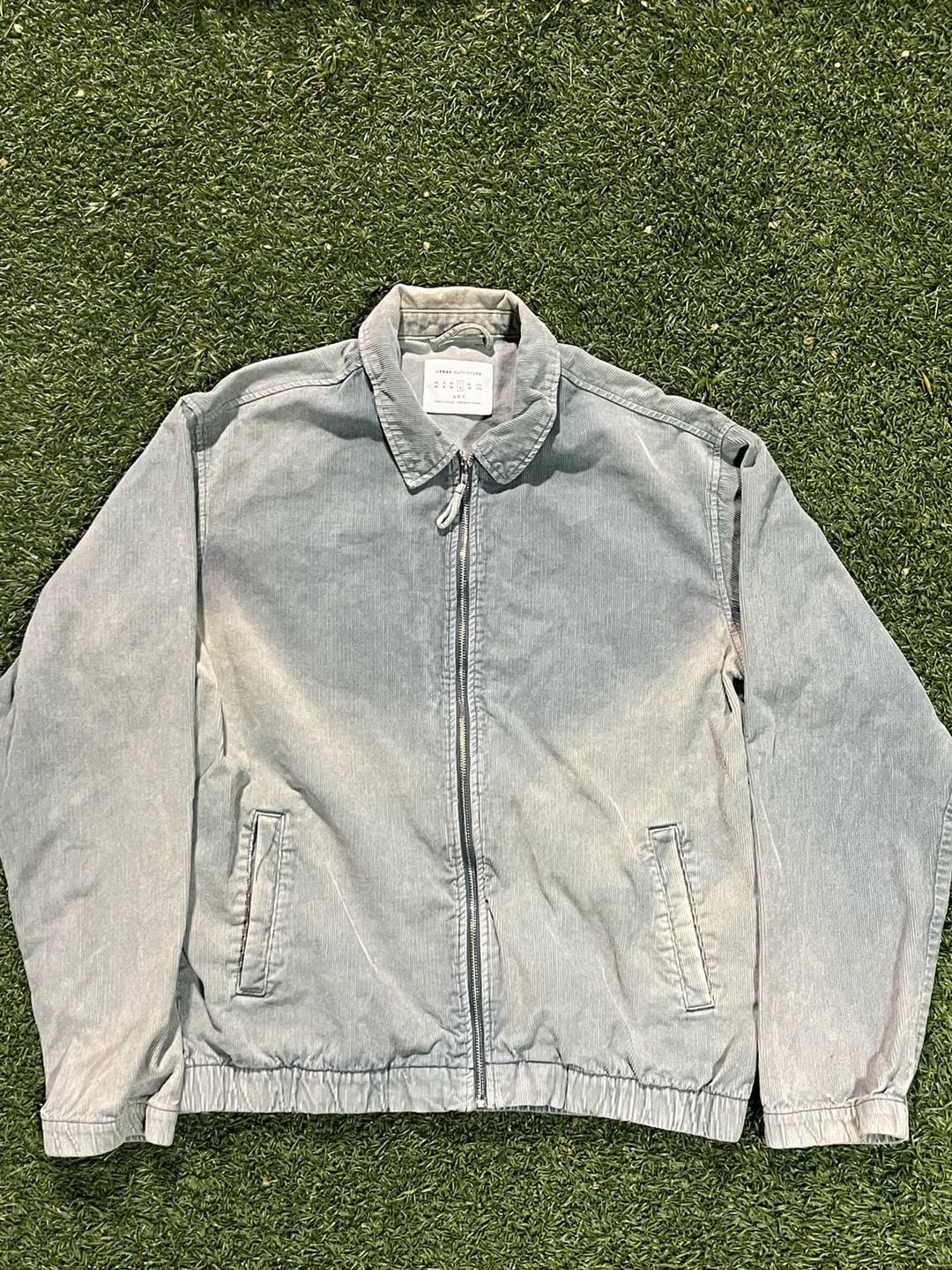 Urban Outfitters Vintage-Wash Corduroy Zip-Front Bomber Jacket