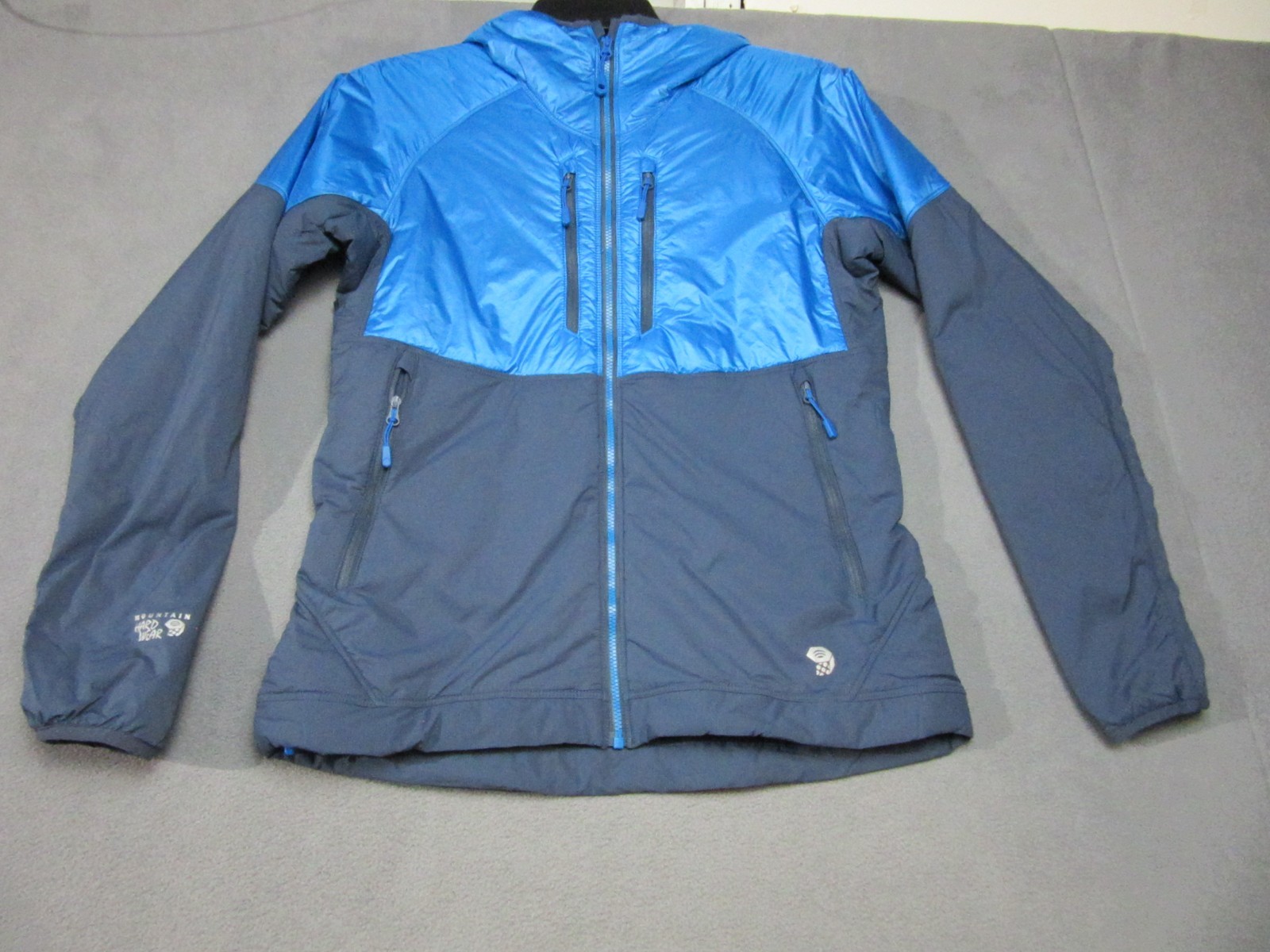 Mountain Hardwear Jacket Womens Medium Blue Kor Strata Alpine Hooded Primaloft