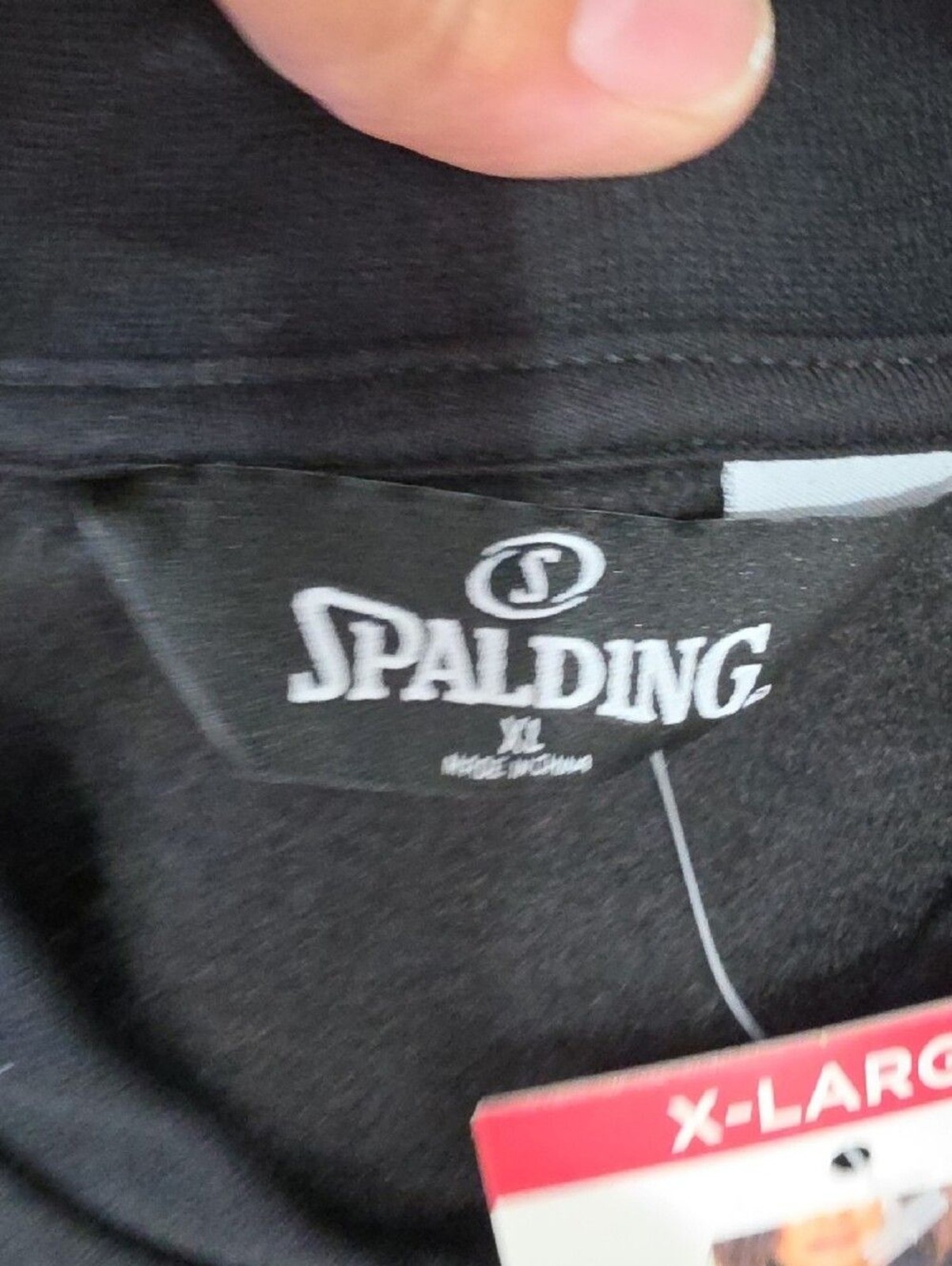 Spalding Black Full-Zip Jacket with Orange Logo