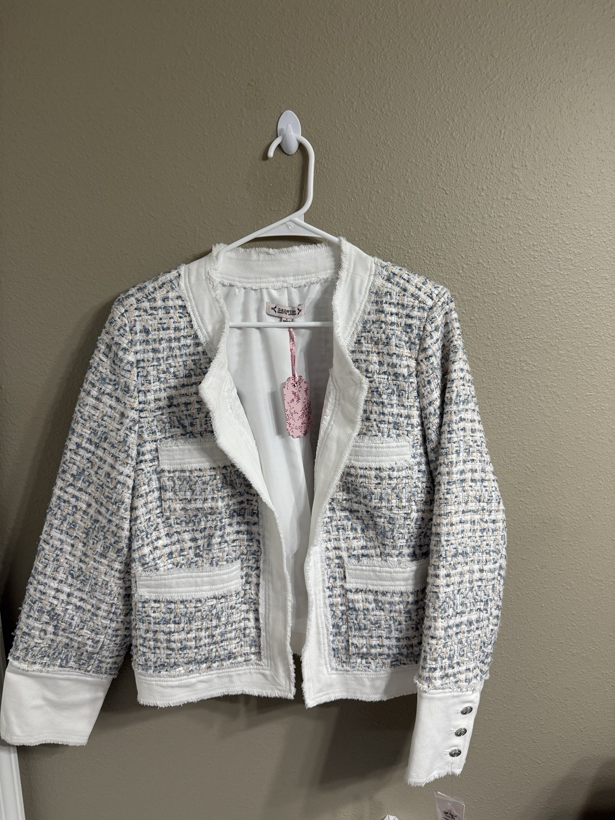 Women’s Nanette Lenore White Jacket Size Large MSRP $148