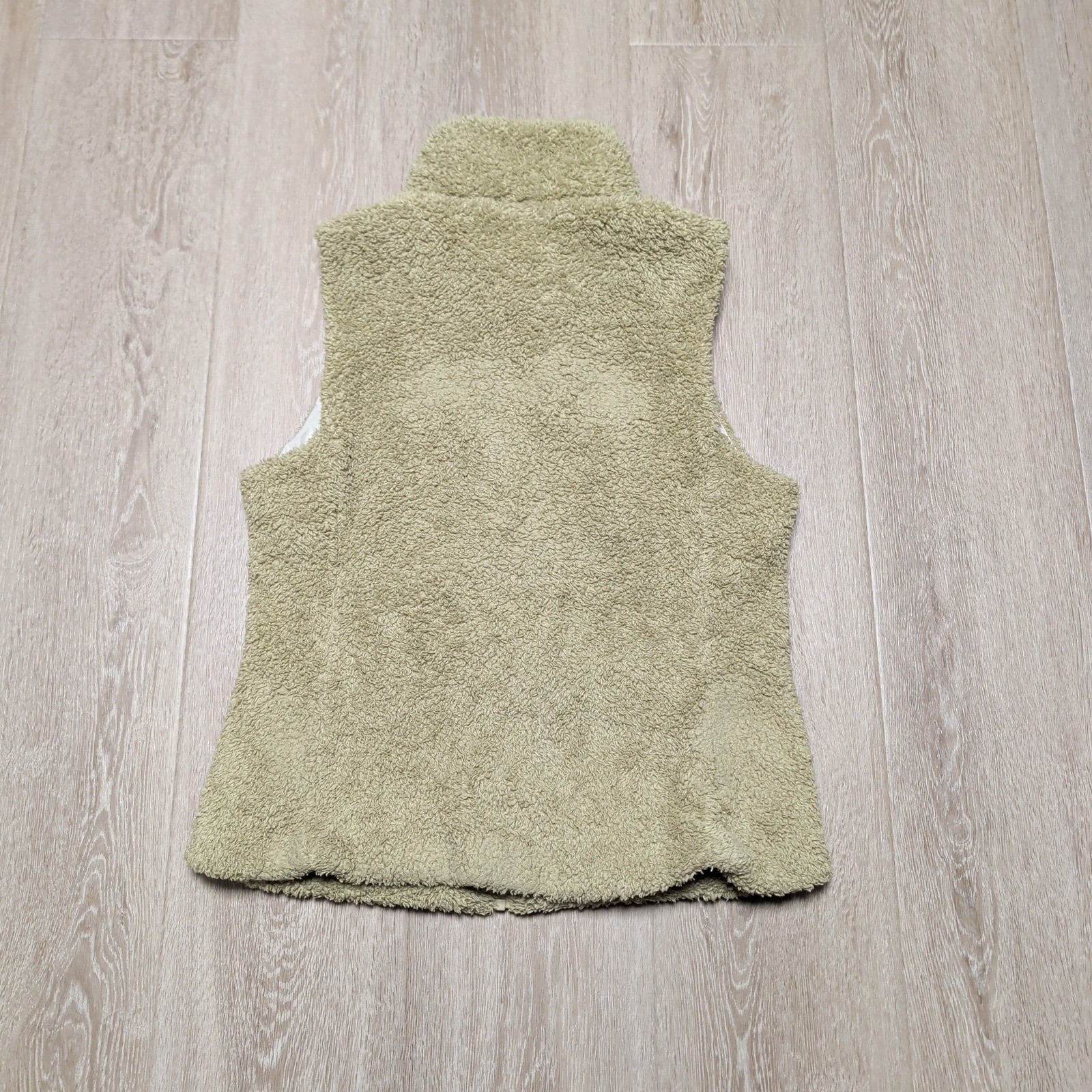 Patagonia Los Gatos Fleece Vest Womens Medium Tan Sherpa Full Zip Warm Cozy