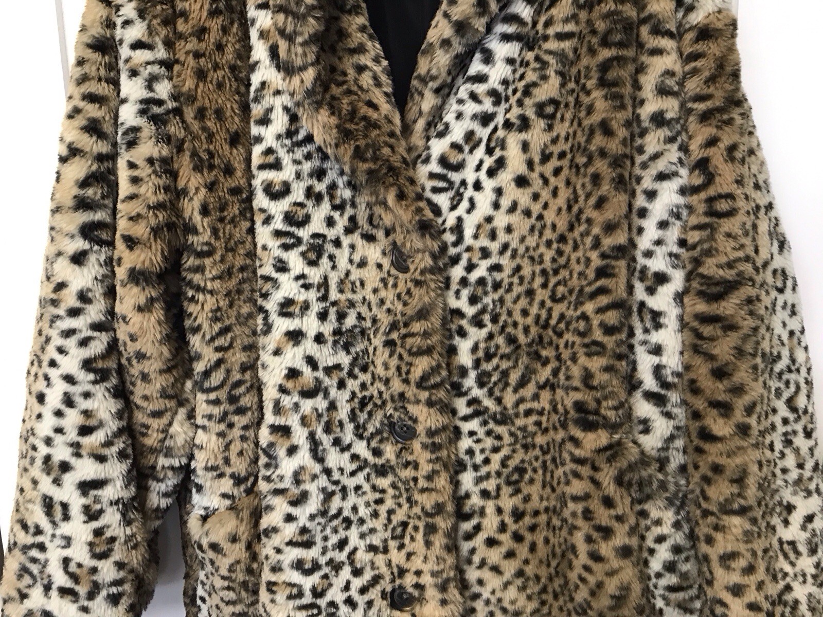 Popsugar Faux Leopard Fur Woman’s Jacket. XXL