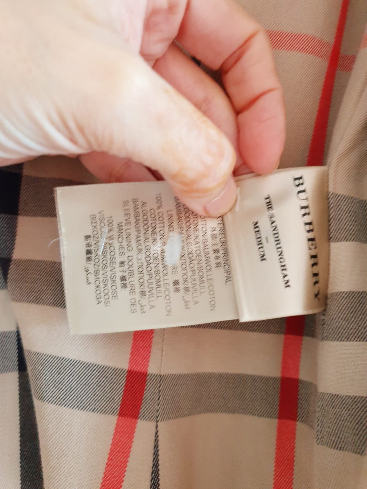 Burberry Sandringham Medium Trench Coat in Honey Beige Color UK 8 US 6 £1890