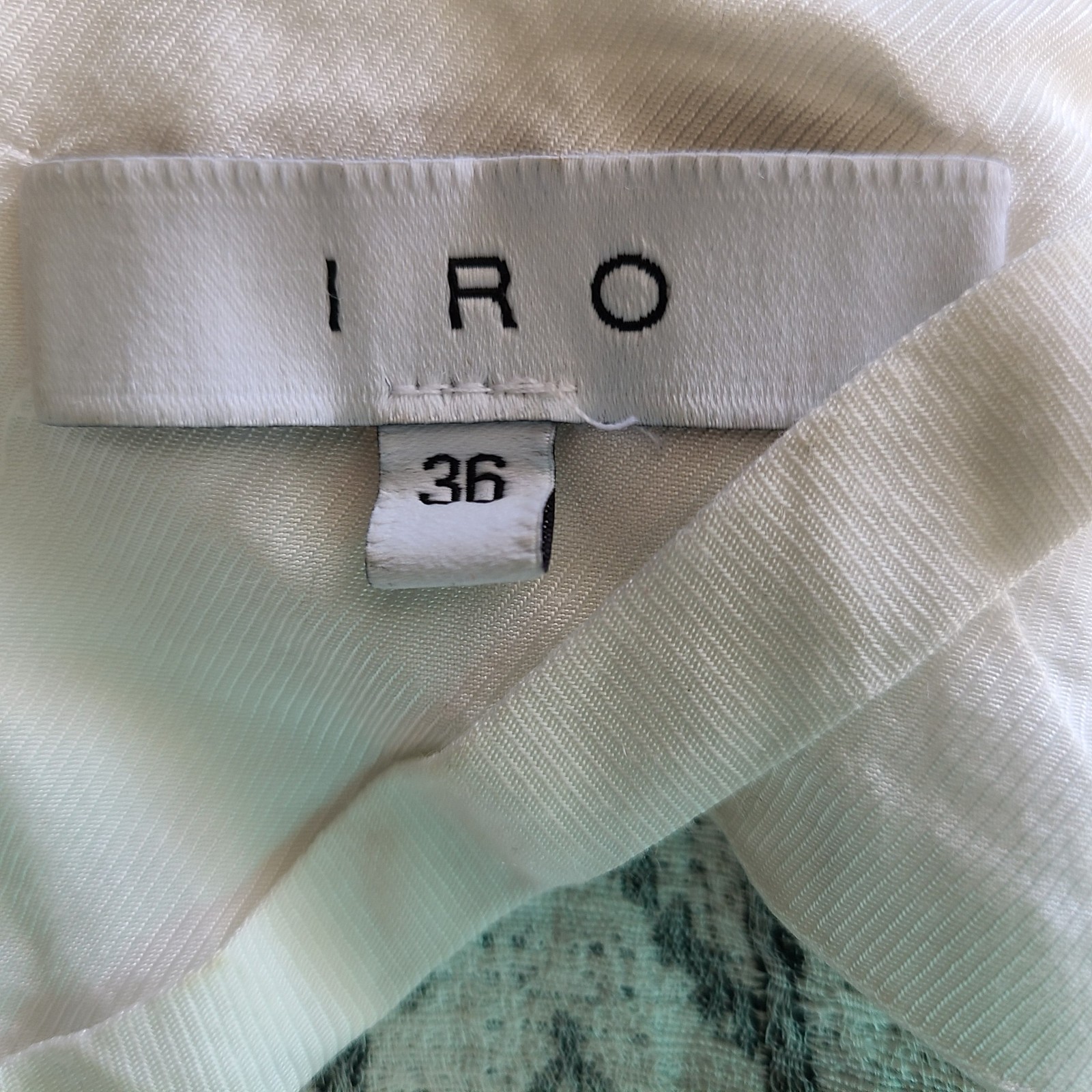 IRO Women’s Ikat Weave Wrap Peplum Blazer Jacket Ecru Gray Sz 4