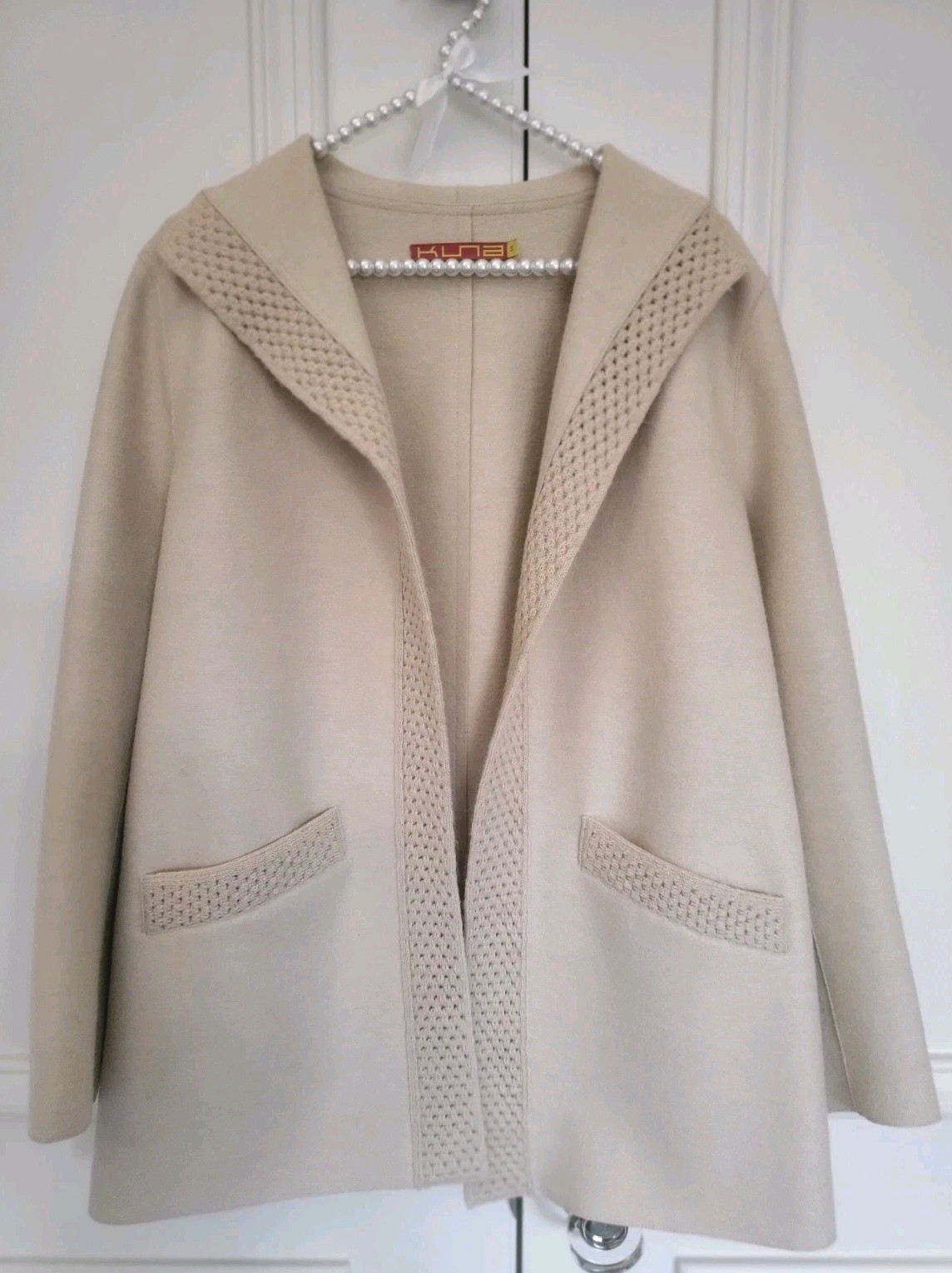 Kuna Alpaca/Wool Cream Jacket/Blazer/Coat/Cardigan–Size S–Peru