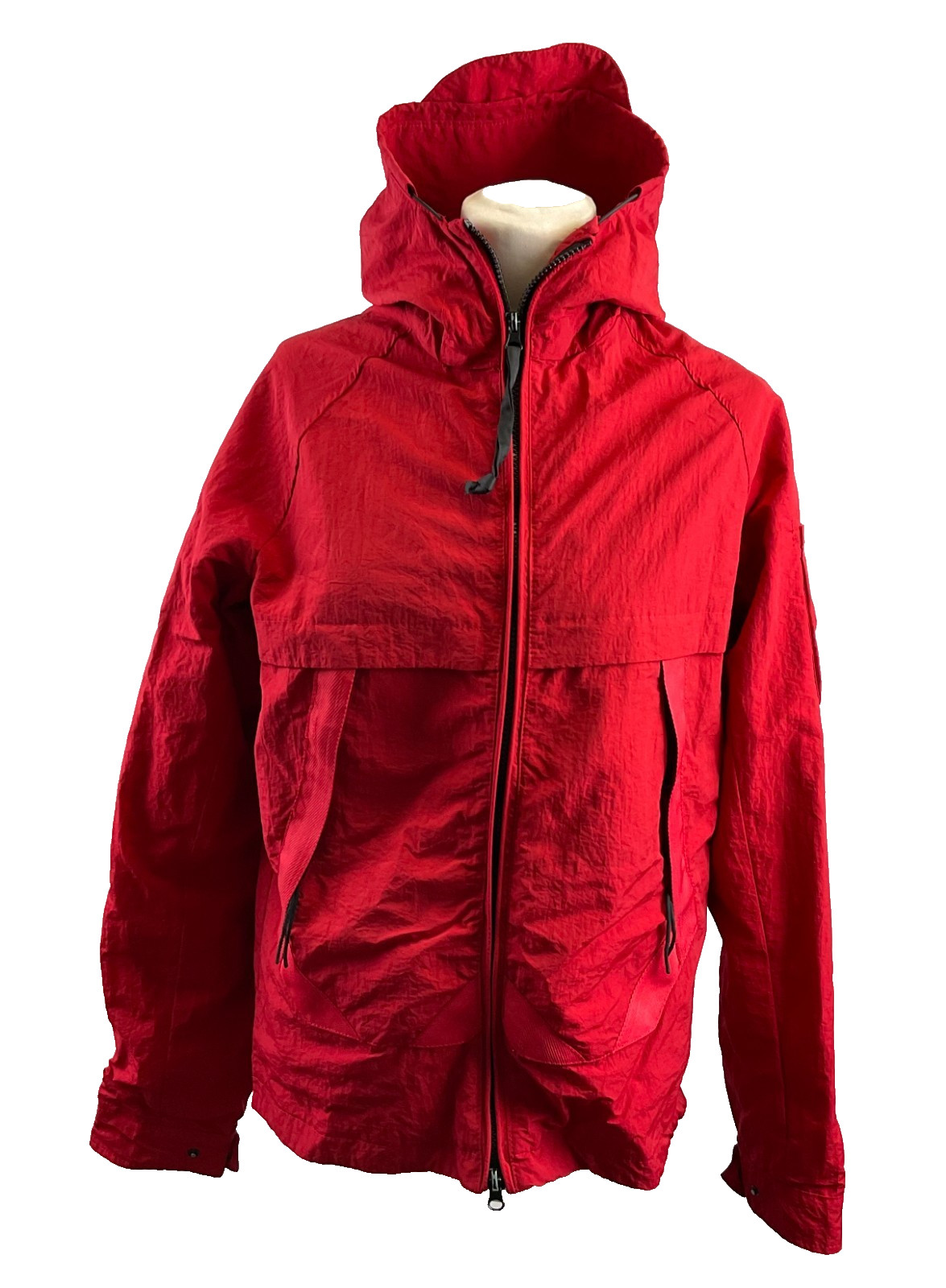 C P Company Chrome R red light nylon jacket women’s S hood some flaws K2