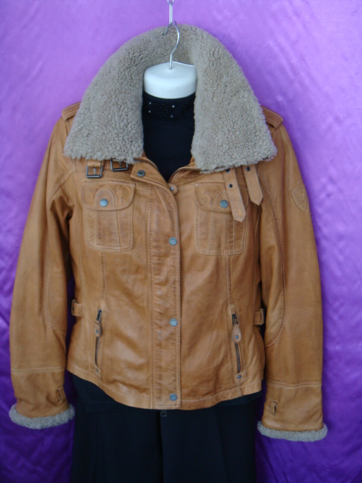 MAURITIUS women’s soft leather jacket Size 40 JOYANNE 3 LARO W in Brown Pakistan
